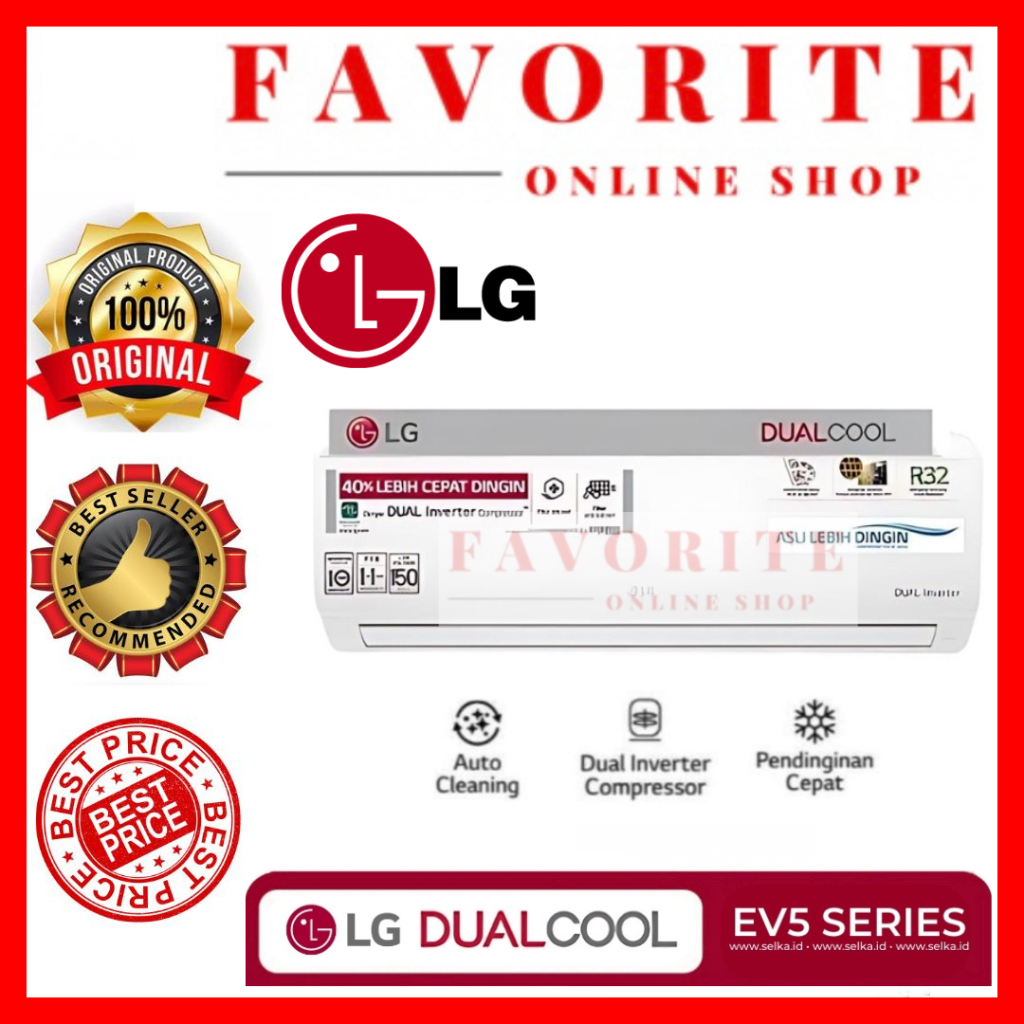 AC LG 1/2 PK TN05EV5 / T05EV5 / LG AC DUAL COOL INVERTER T 05 EV5
