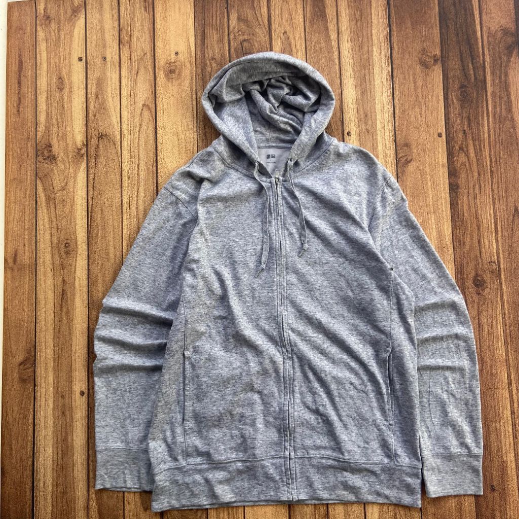 Hoodie Zipper Uniqlo Abu XL