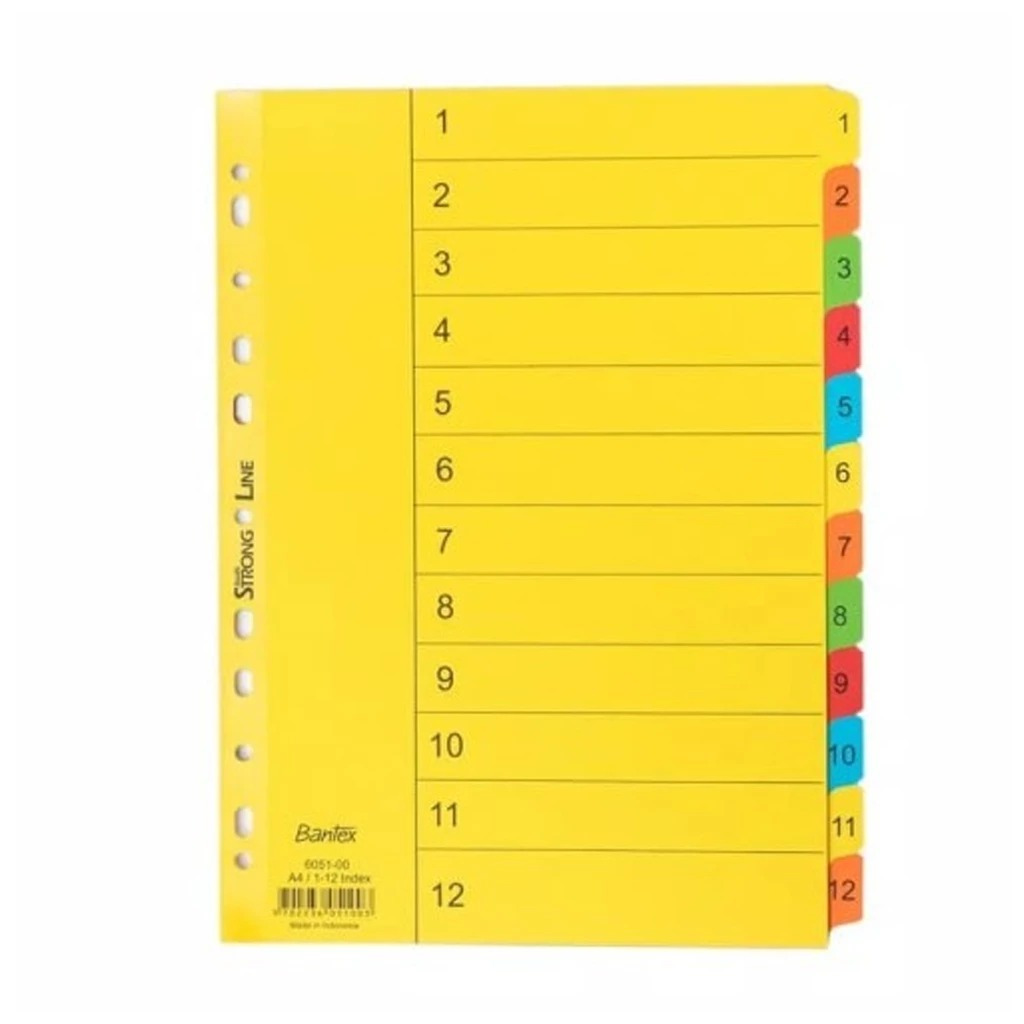BANTEX - DEVIDER / PEMBATAS FILE / PEMBATAS KARTON BINDER BANTEX A4