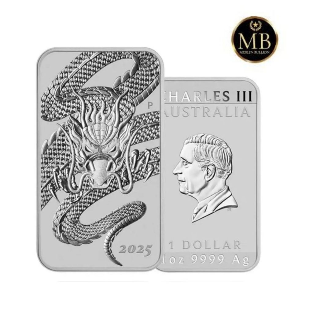 SILVER BATANGAN 1 OZ SILVER DRAGON / NAGA PERTH MINT TAHUN 2025