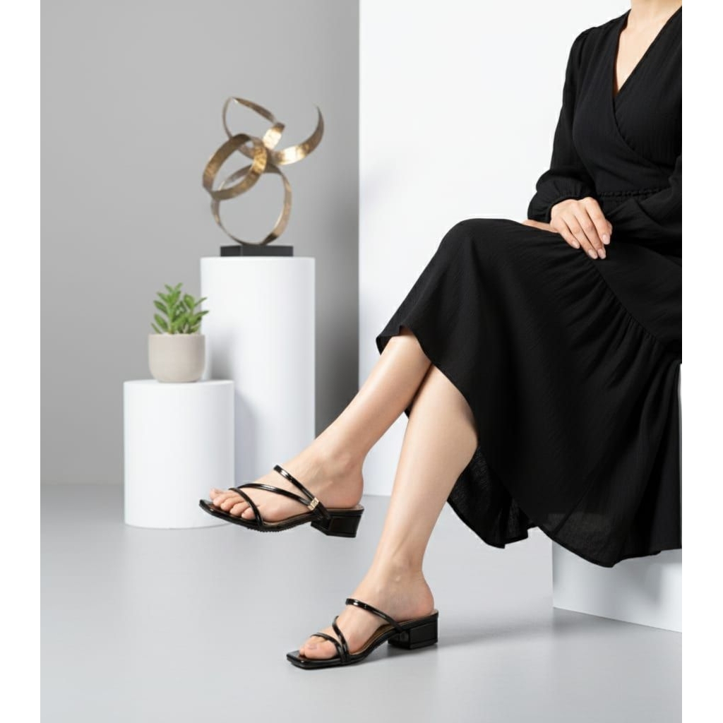 Cessalie sandal heels wanita maela hak tahu 3cm sandal heels sandal wanita sandal hak tahu sandal he
