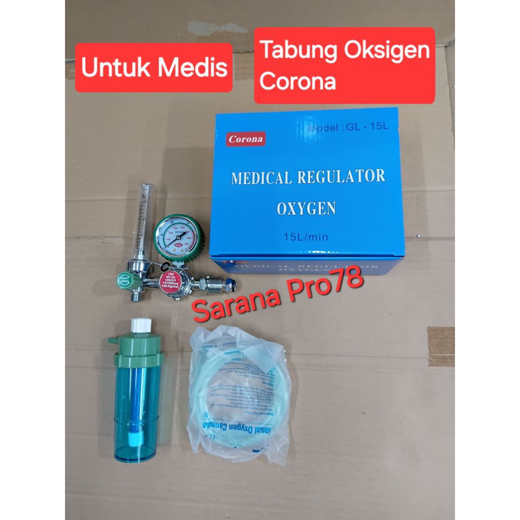 Regulator Okaigen Untuk Medis Corona Cocok Untuk Semua Ukuran Tabung Oksigen