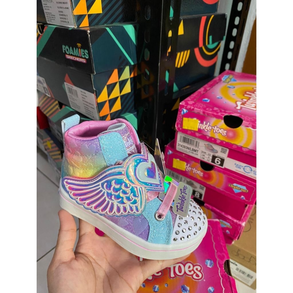 Sepatu skechers kids S-lights 314393
