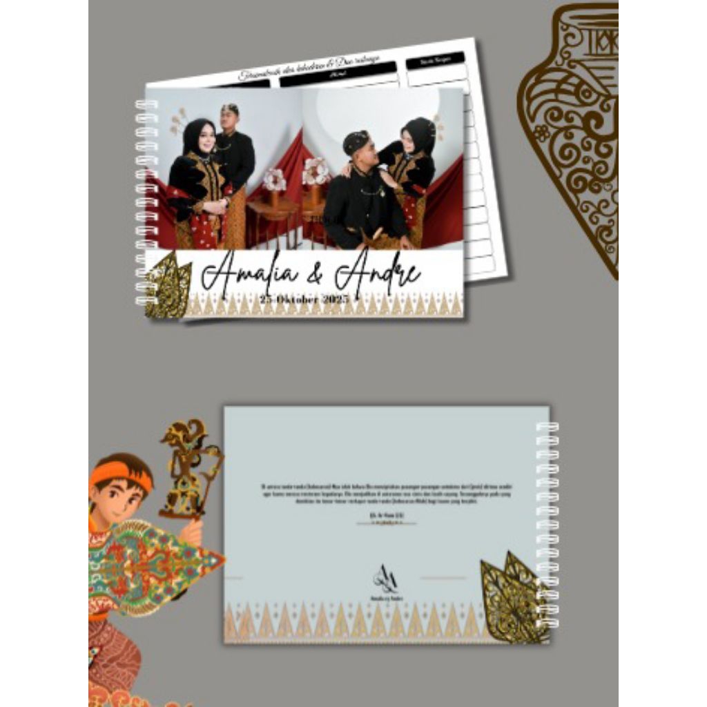 Buku tamu pernikahan, buku tamu wedding, buku tamu costum