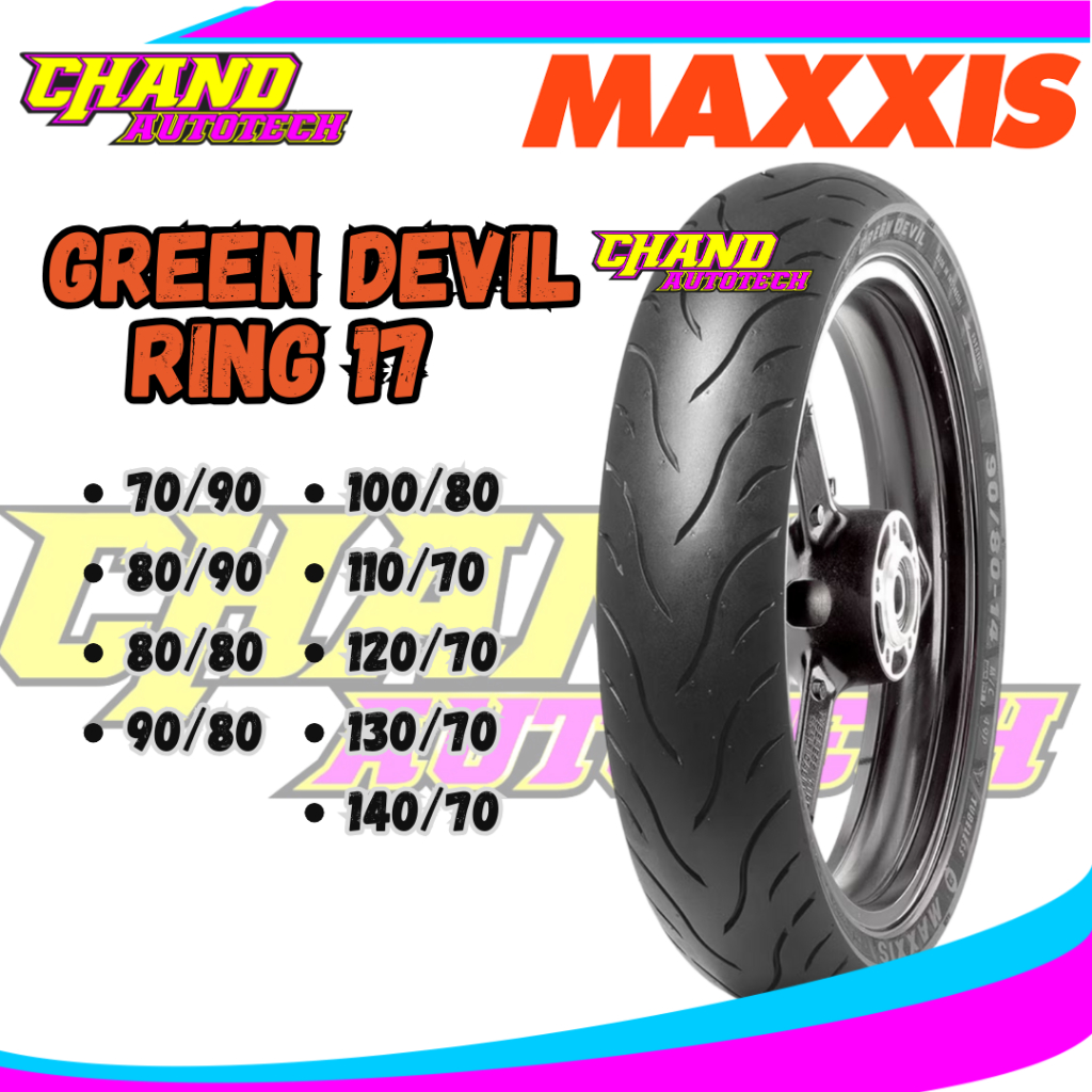 BAN MAXXIS GREEN DEVIL MA-G1 TUBELESS Ring 17 Ban Soft Compound Maxxis GREEN DEVIL