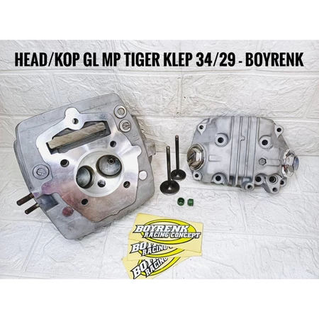 HEAD/KOP PNP GL/MP/TIGER UKURAN KLEP 33/28 - 34/29 -35/30 - 36/31 - BOYRENK RACING