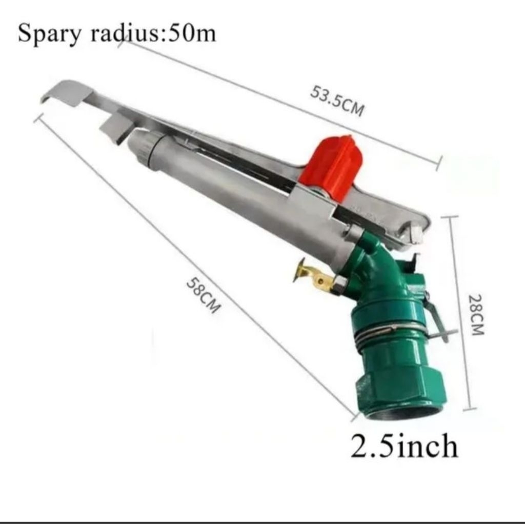 Sprinkler Big Gun 2.5" Radius 50 Meter | Sprinker Pertanian