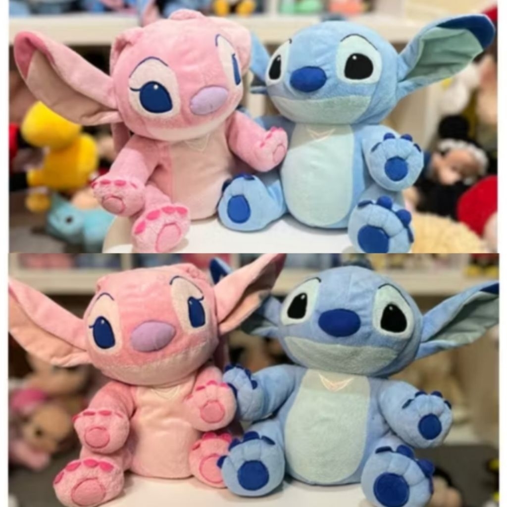 Paket Boneka Sepasang Stitch & Stitch Angel Couple Original Disney Kado/ Hadiah Cewek/ Pacar - COD I