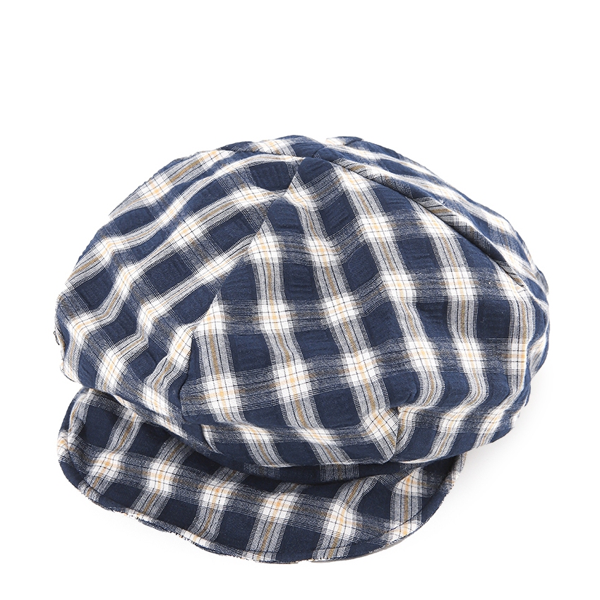 Urban State - Checkered Newsboy Cap - Navy