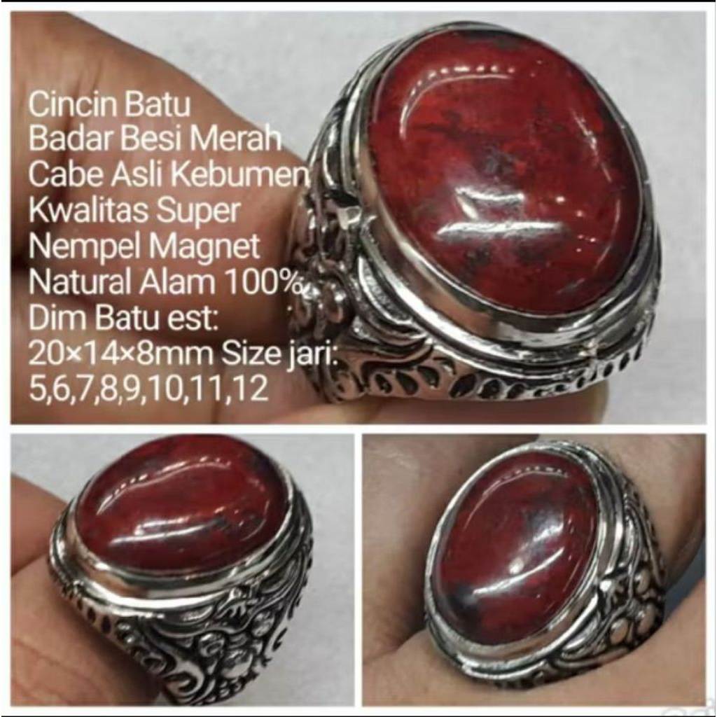 CINCIN BATU BADAR BESI MERAH KEBUMEN
