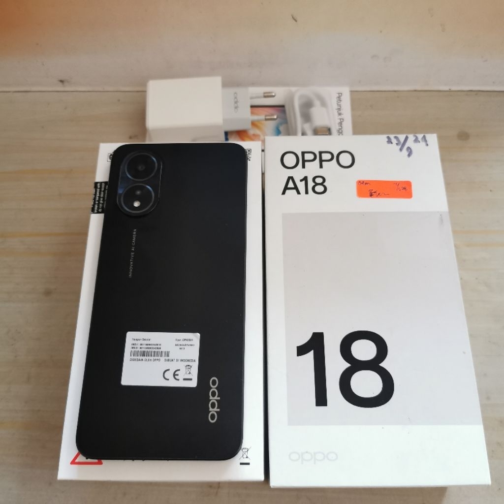 Oppo A18 ram 4GB 128GB Bekas Garansi Resmi second