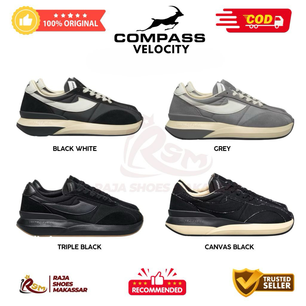 (ORIGINAL-COD) Compass Velocity - Sepatu Compass