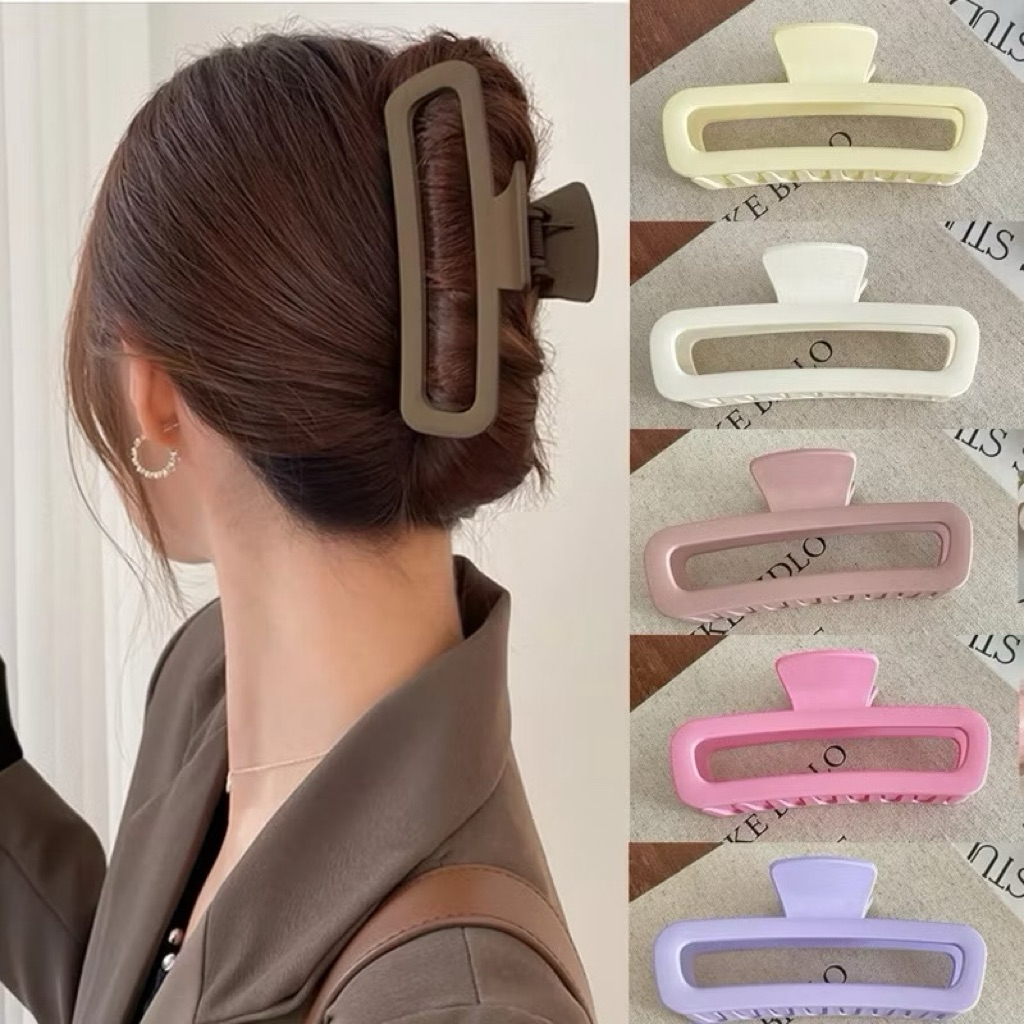 13cm Jepit Rambut Panjang Wanita Persegi Ukuran Besar Jedai Doff Jepitan Korea Original  FASHION