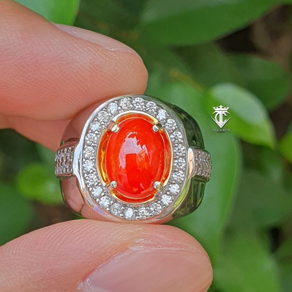 Batu Mulia Natural Super RED Coral Marjan No Treatment 2.31 Ct SKY Lab Memo