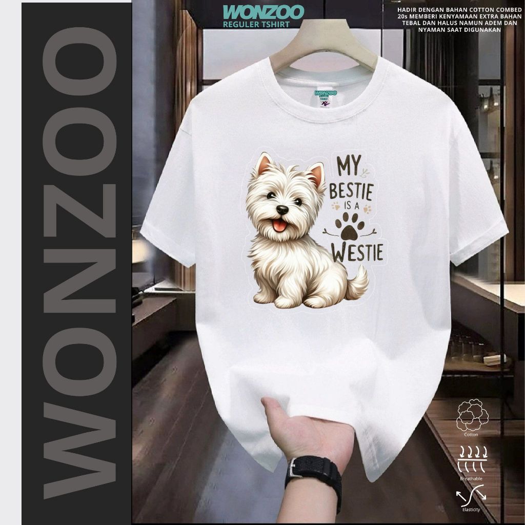 KAOS PUPPIES WESTIE TERRIER DOG LOVERS PREMIUM QUALITY