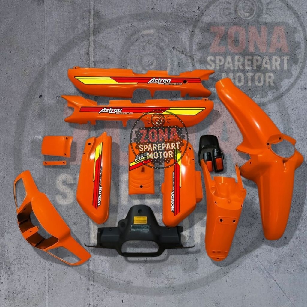 PAKET HEMAT COVER BODY BODI FULLSET HONDA ASTREA GRAND SABIT LEGENDA IMPRESSA PAKAI BATOK DEPAN BELA