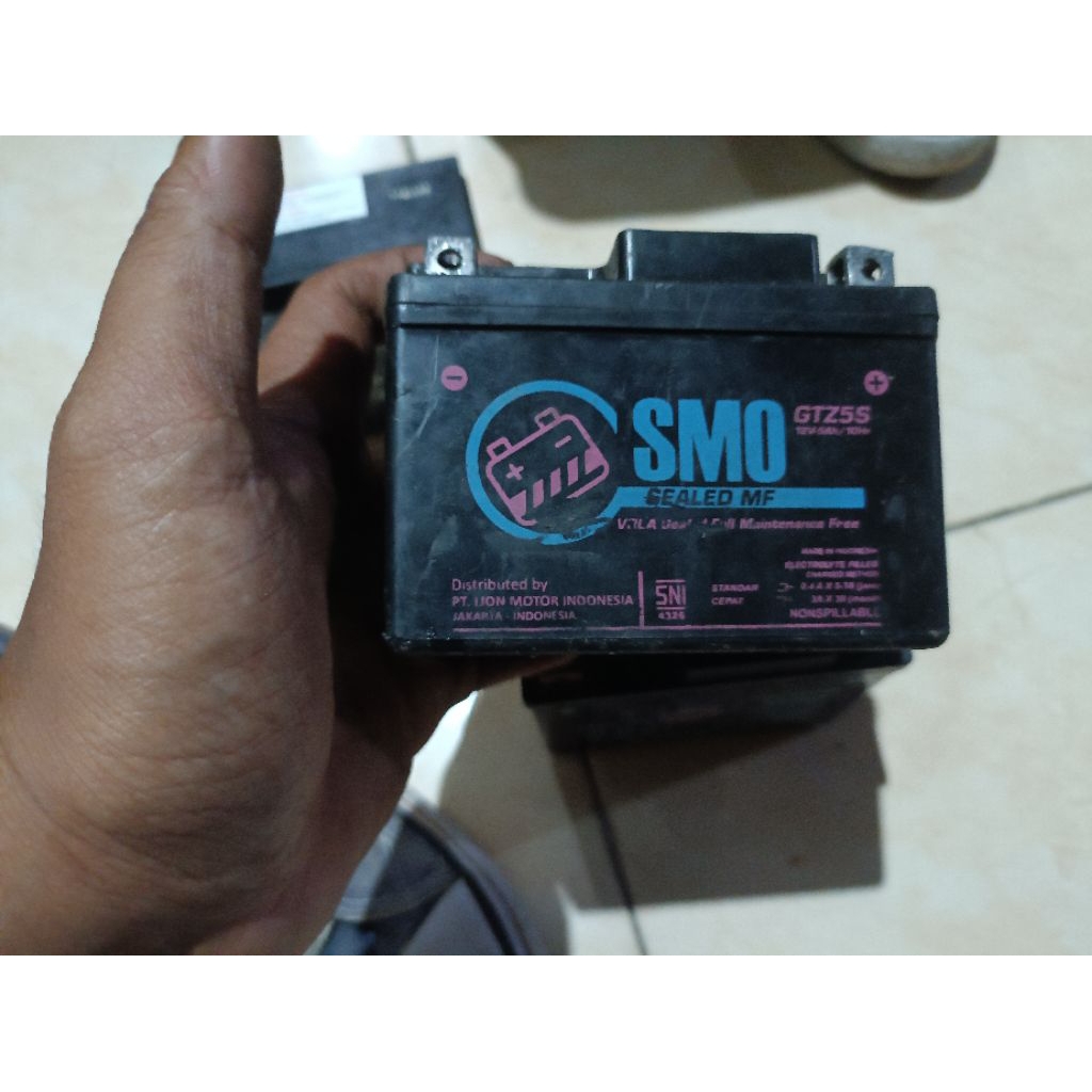 aki motor  bekas merek random