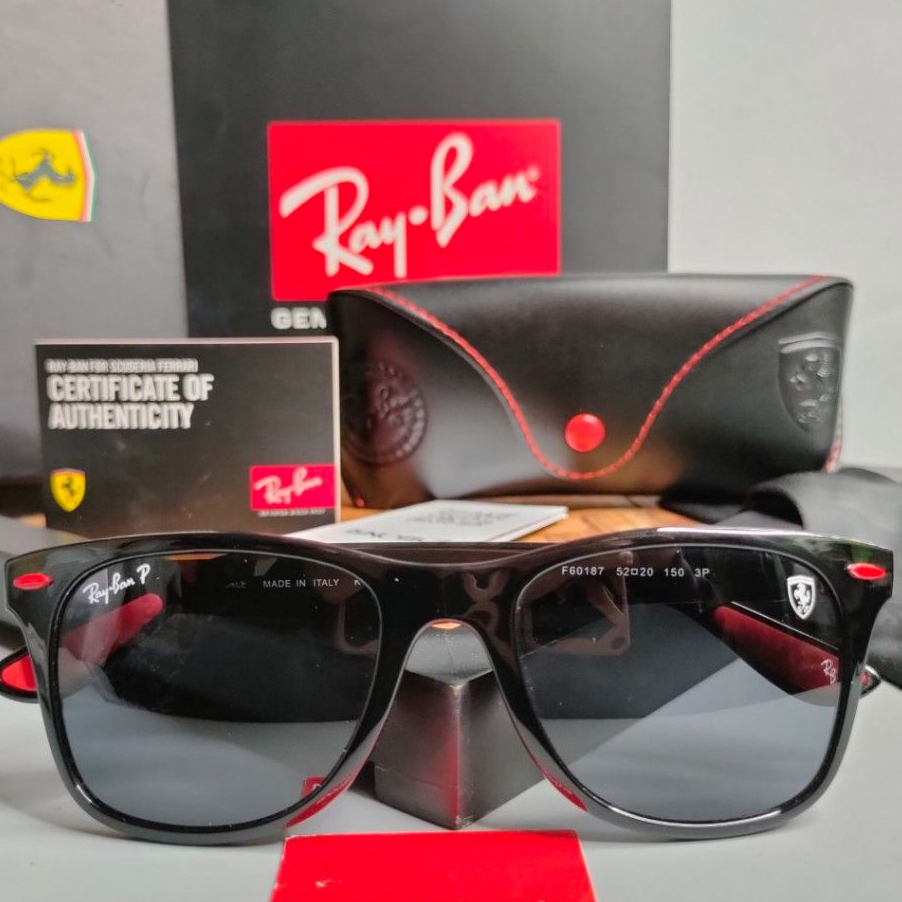 KACAMATA RAYBAN FERRARI LITEFORCE RB4195 F601/H2 BLACK GRADIENT ORIGINAL