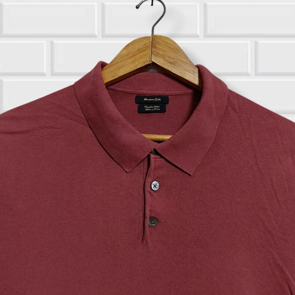 [RL.18] MASSIMO DUTTI Polo shirt knit pria, kaos kerah knit  pria atasan pria