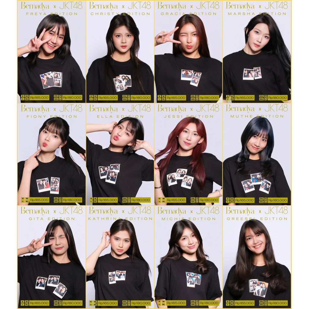 T Shirt Eksklusif Bernadya X JKT48 Official Merchandise