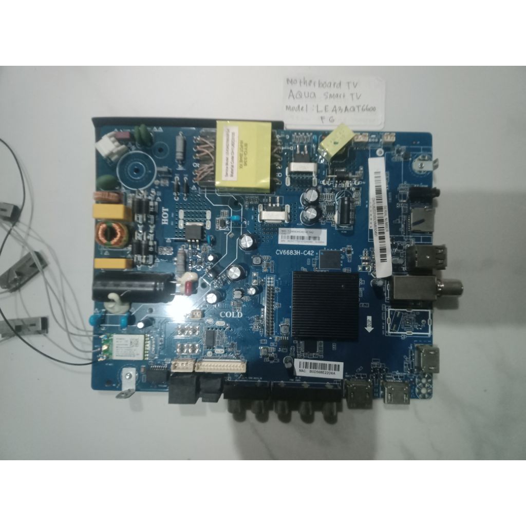 Motherboard tv AQUA SMART Android 43 inch original LE 43A QT 6600