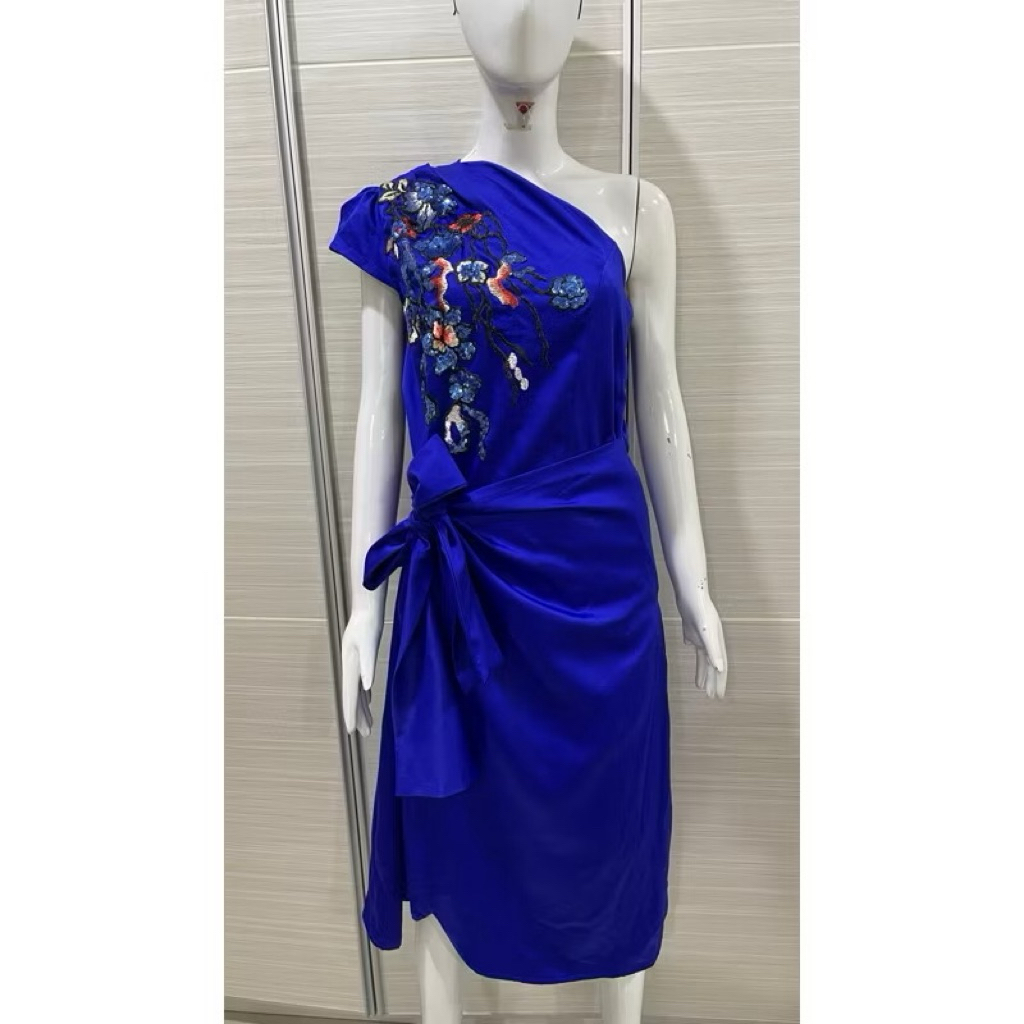 preloved dress party biru electric / dress biru benhur