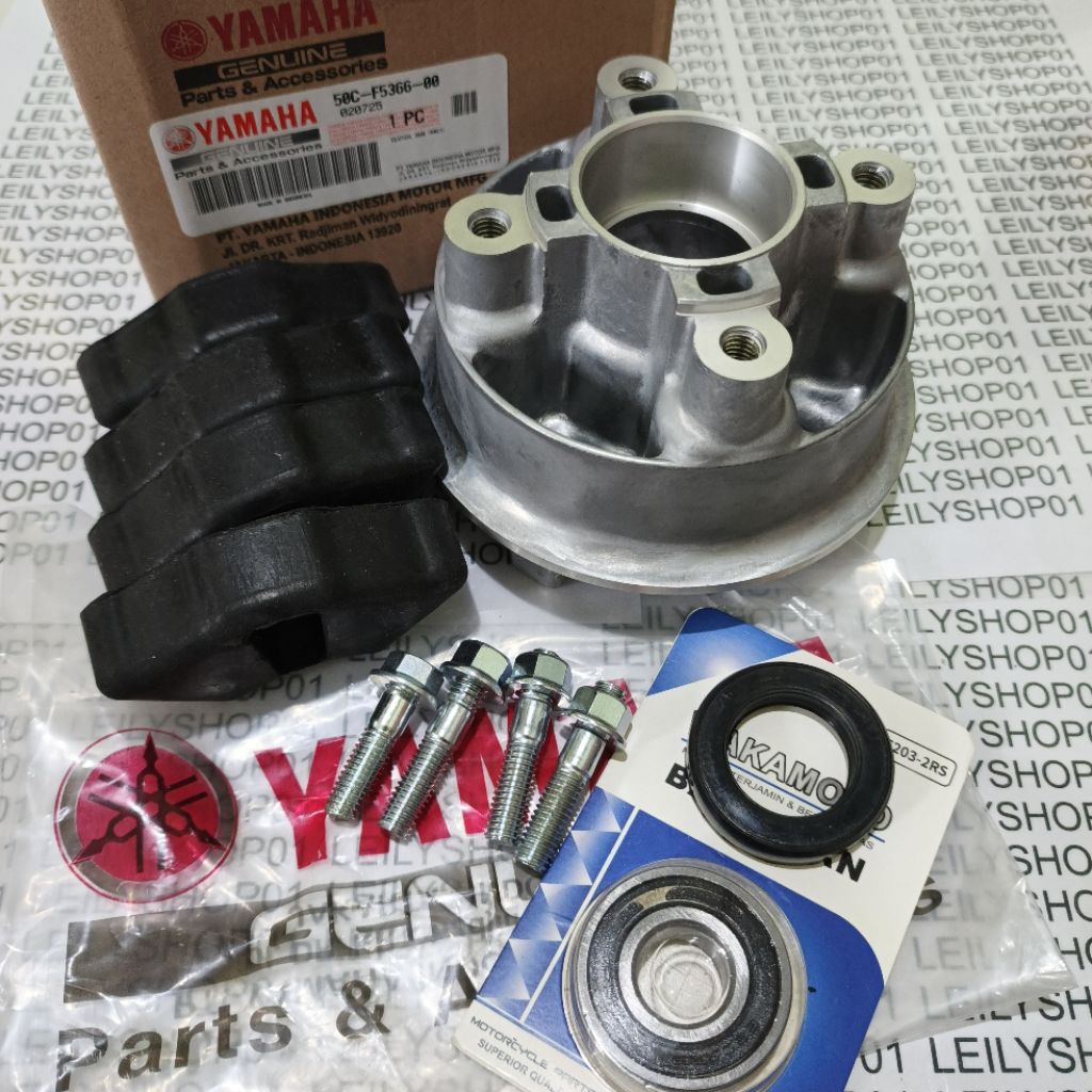 ORIGINAL GENUINE 50C-F5366-00/NAP GIR JUPITER MX 135 NEW 50C/DUDUKAN GEAR BELAKANG +KARET TROMOL YAM