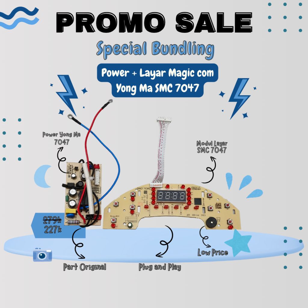 Modul Power dan Modul Layar Magic com Yong Ma SMC 7047