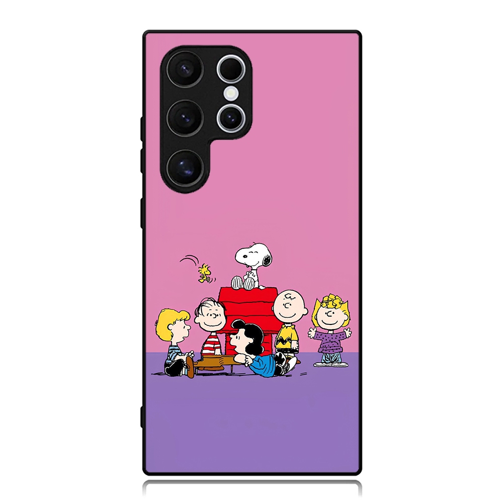 Case Samsung S25 S24 S23 S22 S21 S20 S10 S9 Ultra Plus Fe Custom Softcase Snoopy and Friends