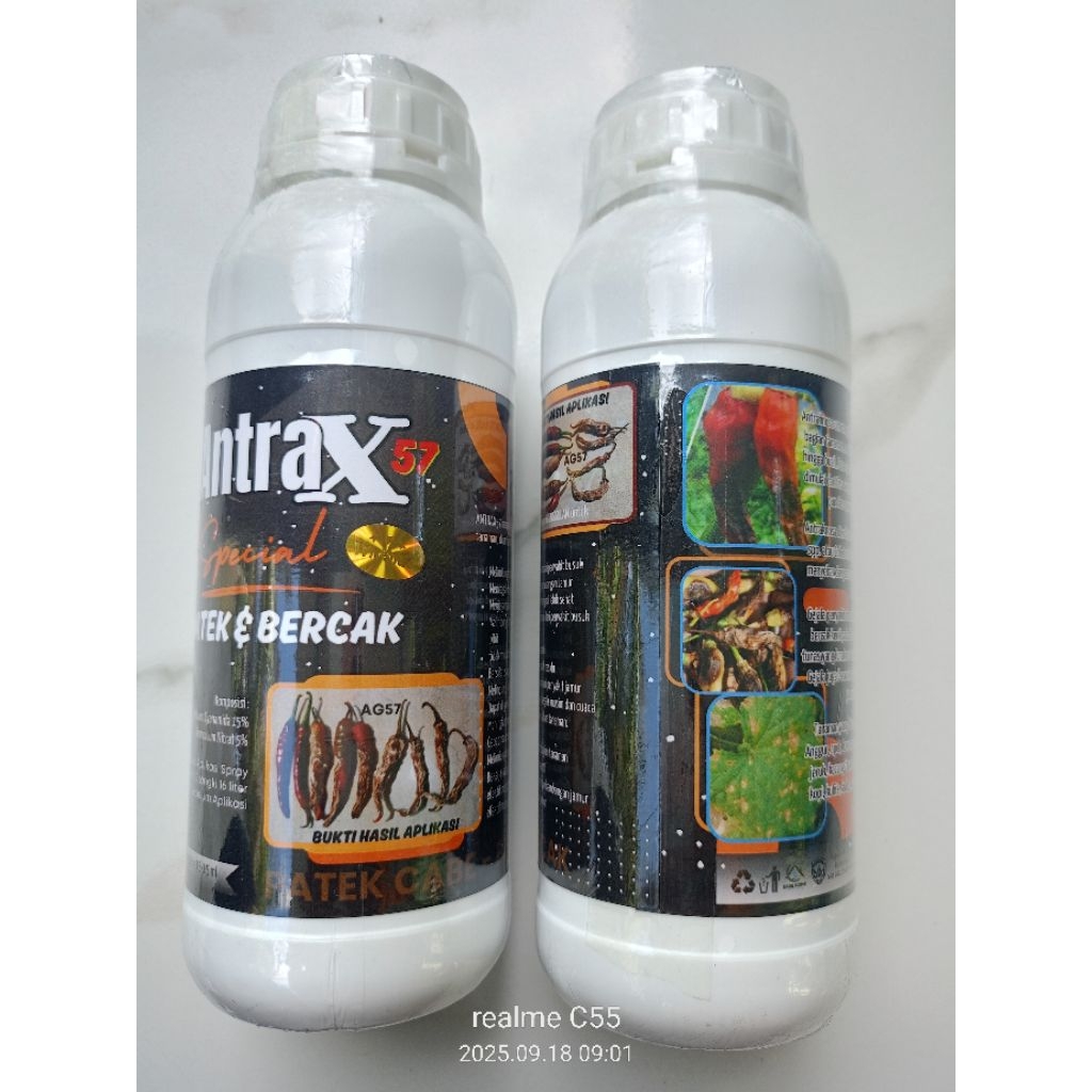 ANTRAX 57 1ltr mengatasi Patek/,cacar/,busuk buah.