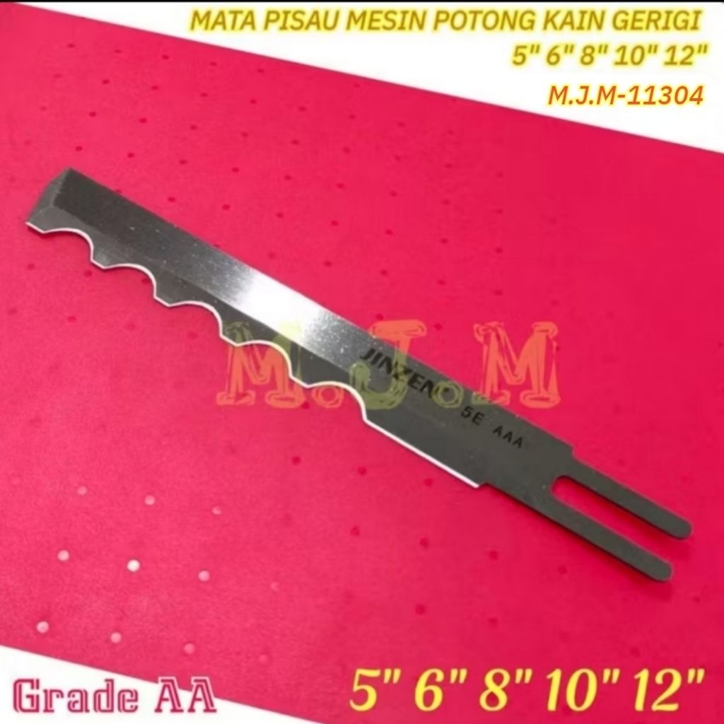 Pisau Potong Gerigi / Pisau Mesin Potong KM / GELOMBANG / Mata pisau Mesin Potong Kain tegak KM MACK