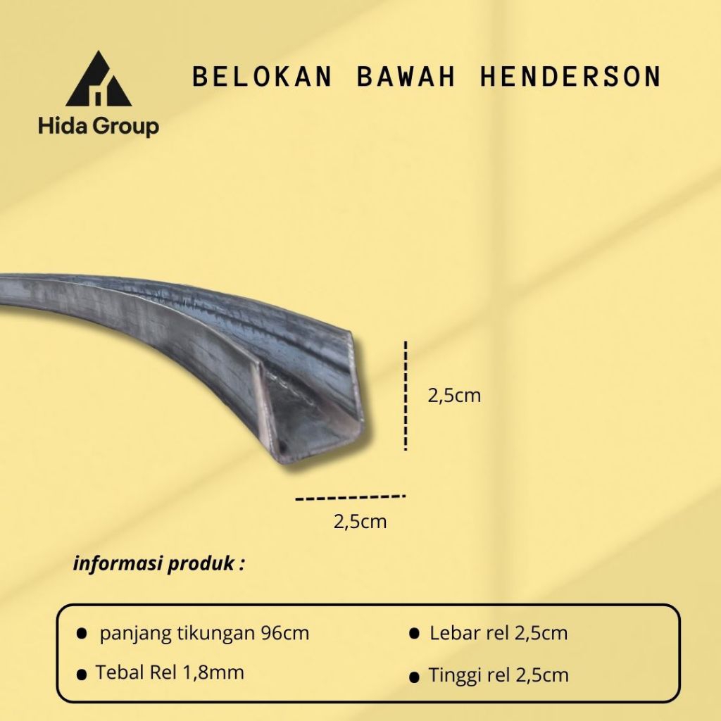 (GROSIR) Rel Belokan Bawah - Belokan Rel bawah - Rel Tikung Pintu Garasi