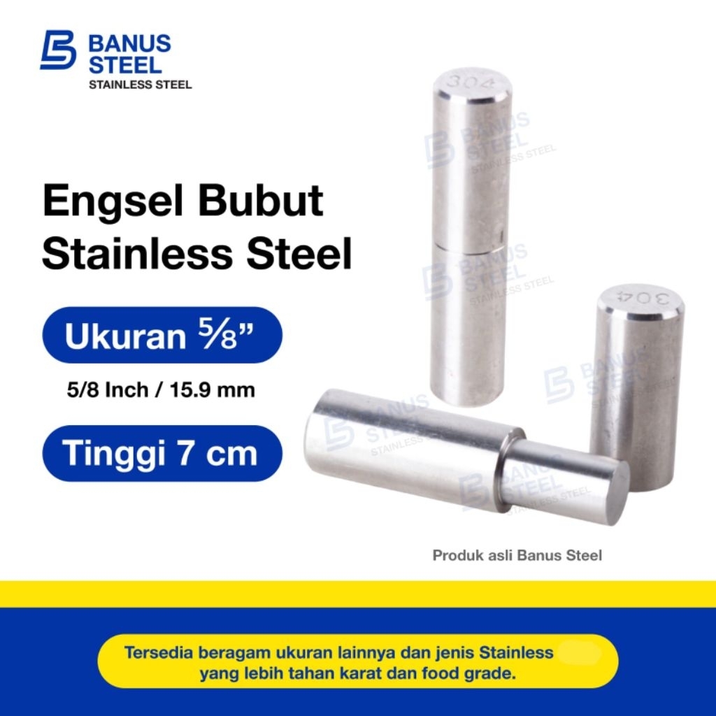 Engsel bubut stainless 5/8" inch engsel pintu 5/8 inch engsel jendela 5/8 inch engsel bubut as