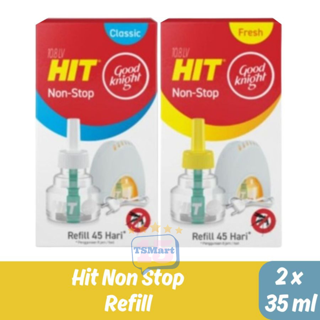 Hit Good Knight Non Stop Refill 2x35ml - Cairan Isi Ulang Obat Nyamuk Elektrik