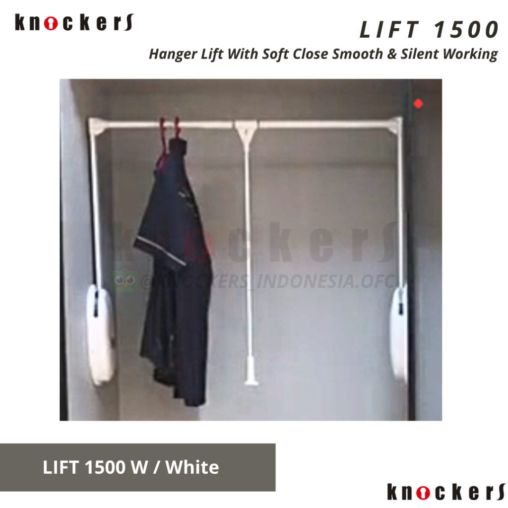 Knockers Hanger Lift With Soft Close Lift 1500