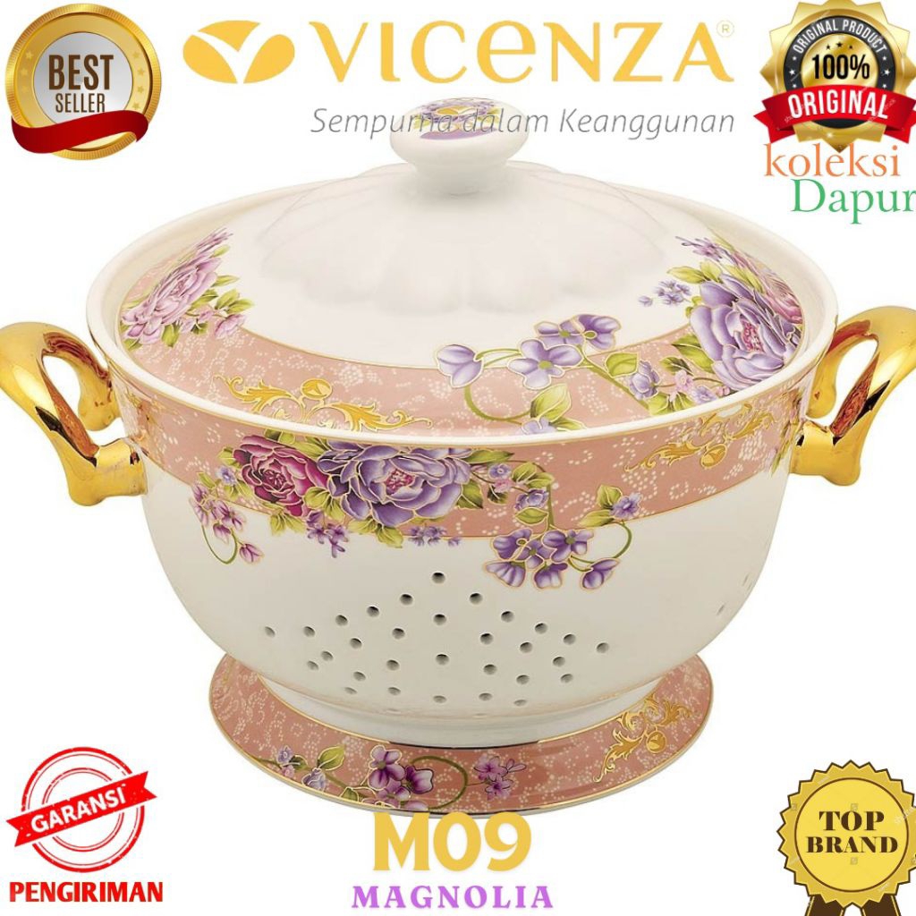 Belanga Vicenza 26 cm, Tempat Nasi MAGNOLIA M09 disertai tutup dan sendok nasi, Magnolia Rice bowl p