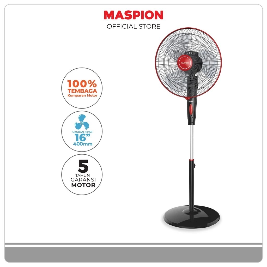 Maspion Stand Fan Kipas Angin Berdiri 16 Inch EX-174 S