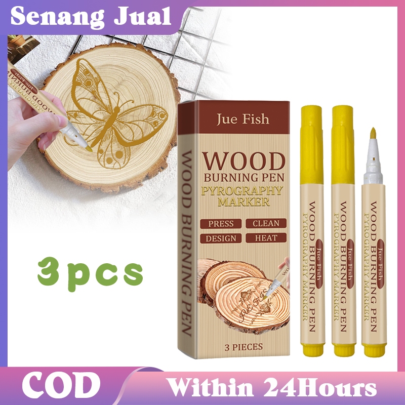 

3Pcs Wood Burning Pen Multifungsi Alat Gambar Bakar Kayu Alat Lukis Bakar Kayu Pyrography Pen