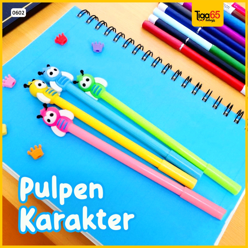 Pulpen Bolpen Karakter Lucu Aesthetic / Pulpen Gel Lucu 0602