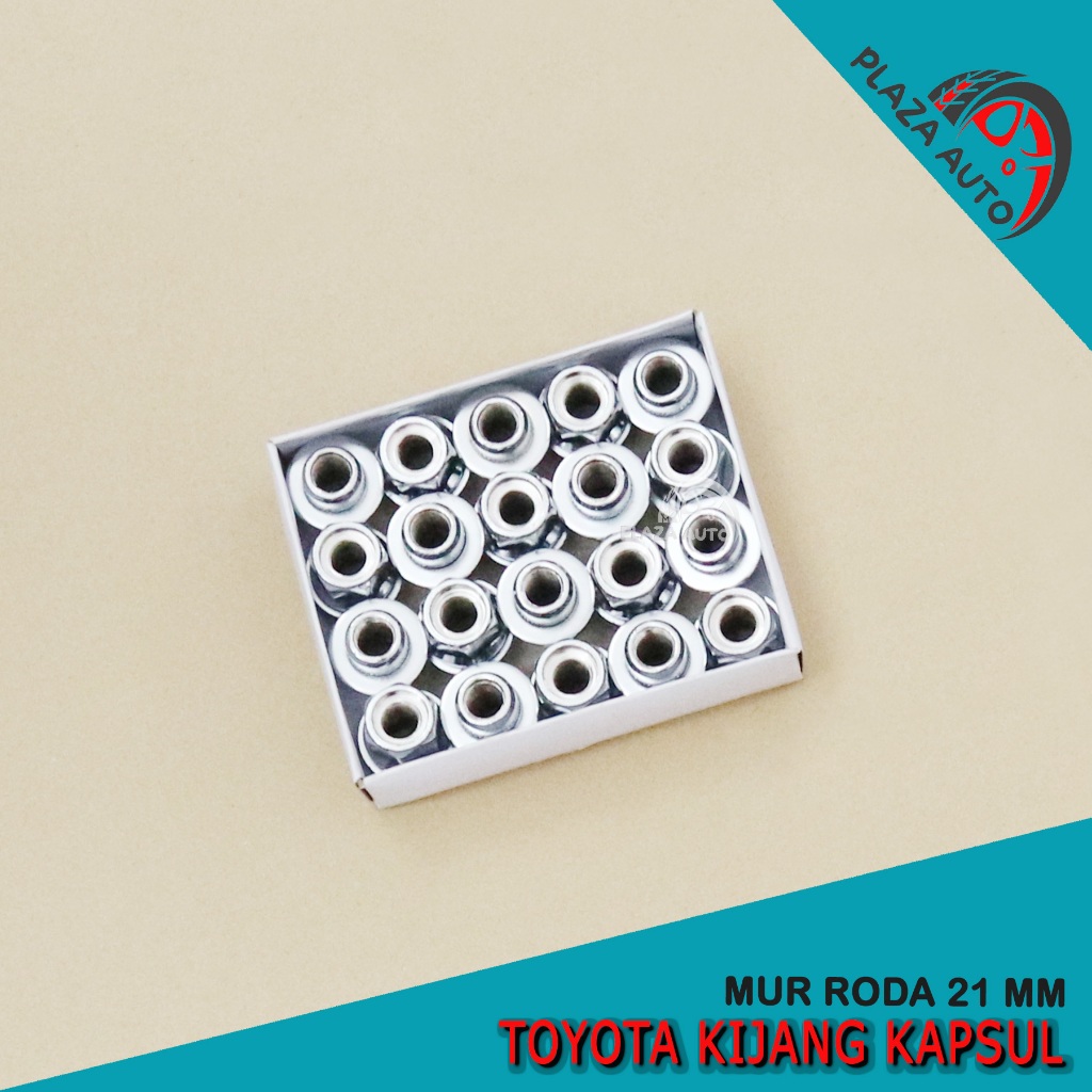 Mur Roda Mobil Kijang LGX 21 mm Warna Chrome - 1Box (20Pcs)