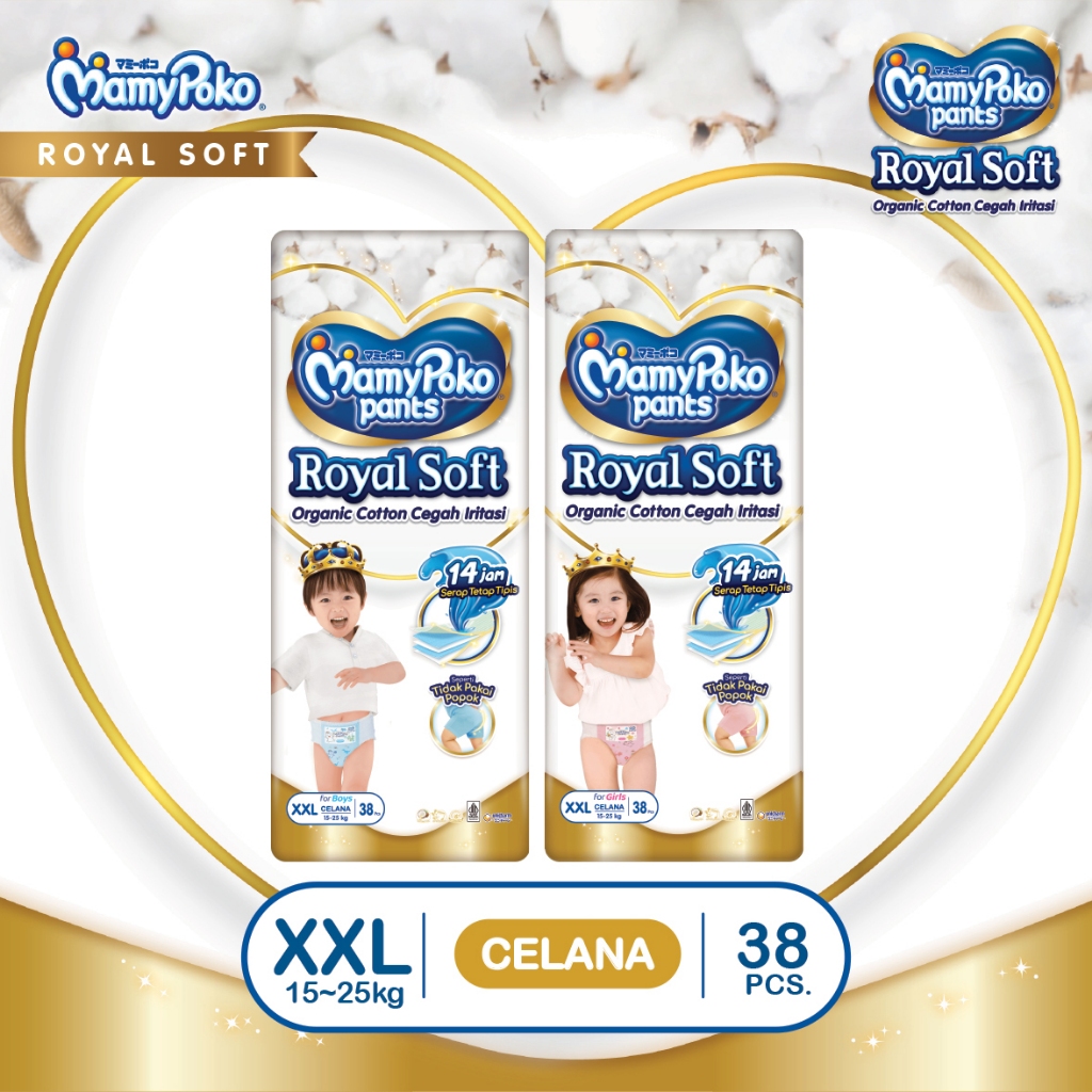 Mamypoko Royal Soft Pants XXL38 - Mamypoko Popok Celana Royal Soft XXL 38