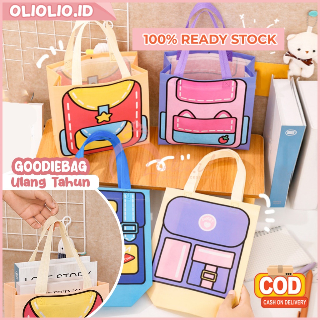 Goodie Bag Ulang Tahun Anak Motif Lucu Paperbag Bingkisan Hampers Souvenier Unik
