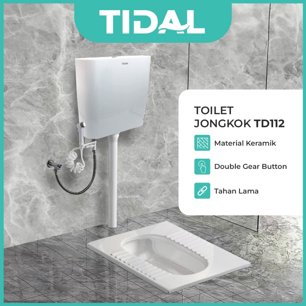 SET Toilet / Kloset Jongkok Tidal TD112/TD131 with Flush