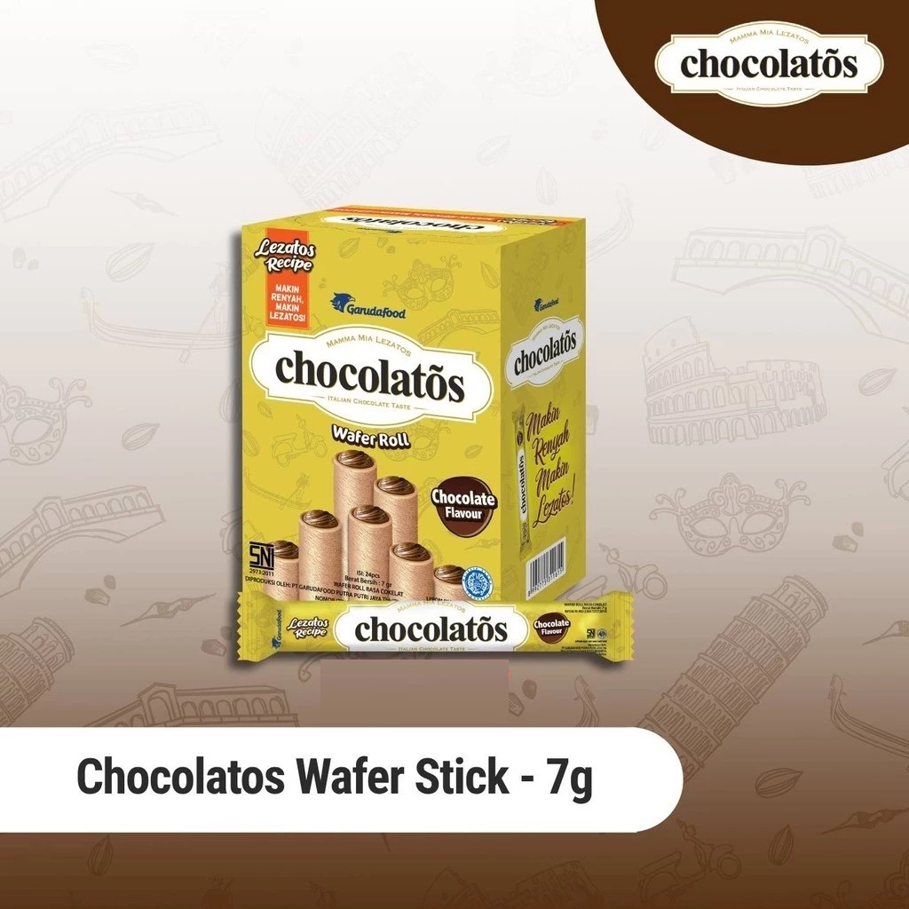 

Chocolatos Wafer Stick 8gr || Snack Ringan Coklat || Makanan Jajanan Anak