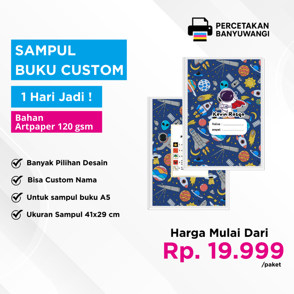 Sampul Buku Estetik | Sampul Buku Tulis Custom Nama