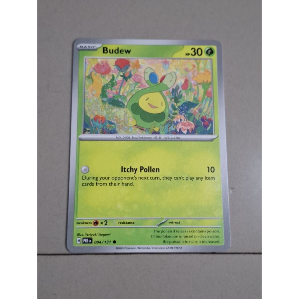 kartu pokemon original common Budew PRE 004/131