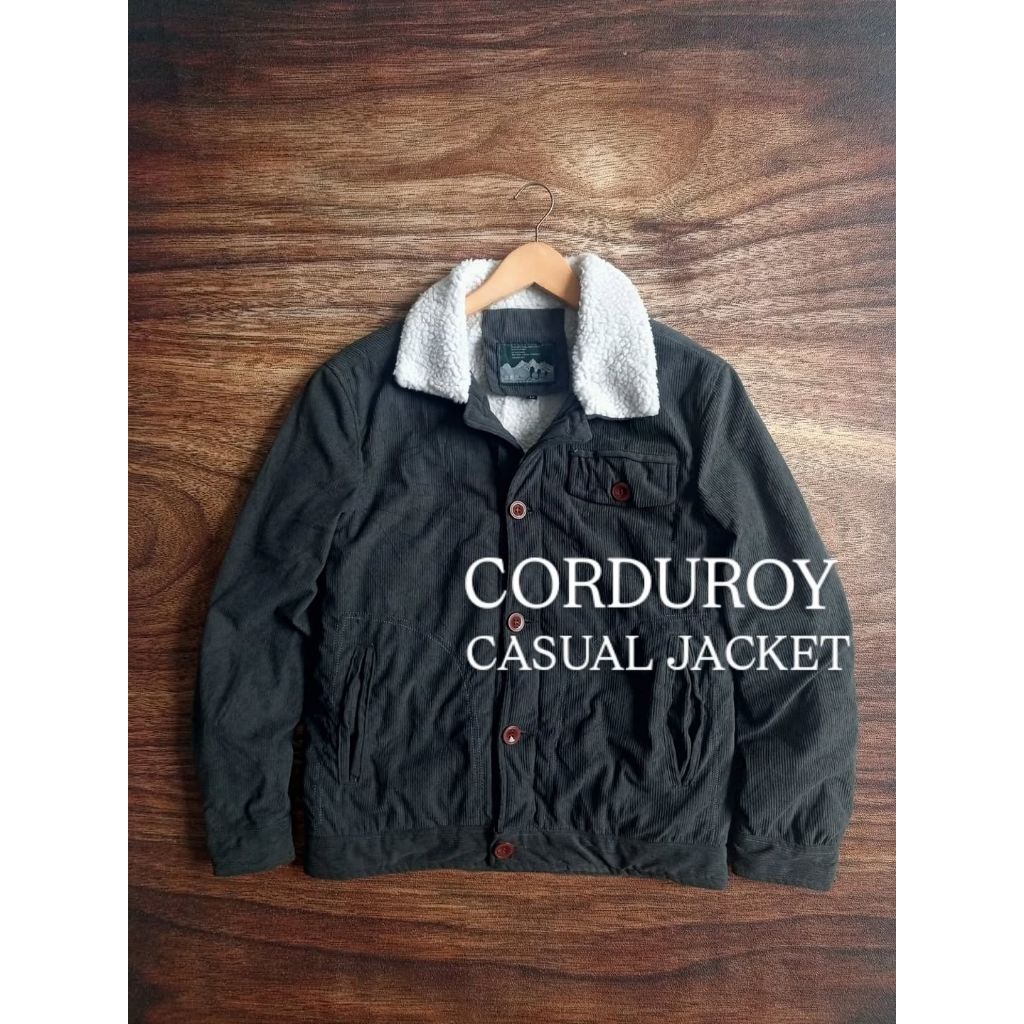 JAKET CORDUROY CASUAL KERAH SHERPA DALEMAN SHERPA