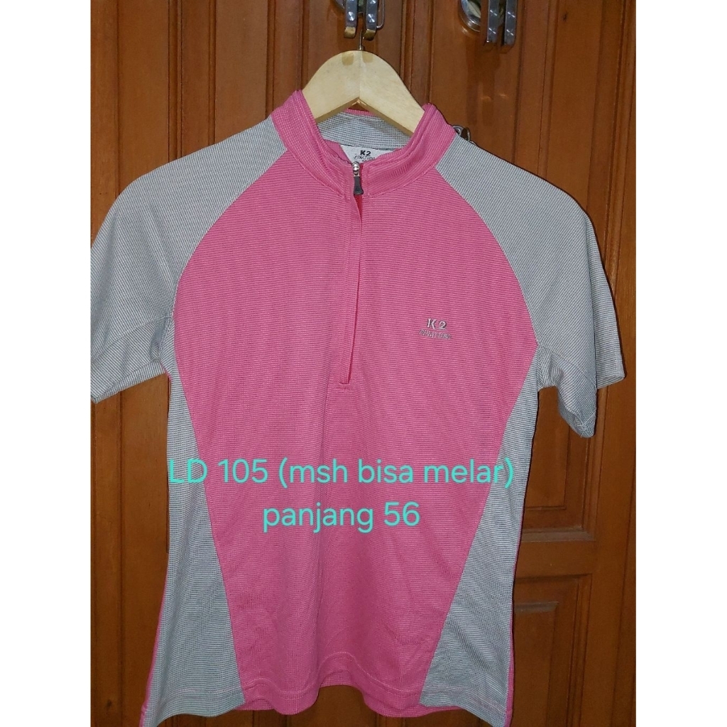 kaos thrift branded olah raga wanita