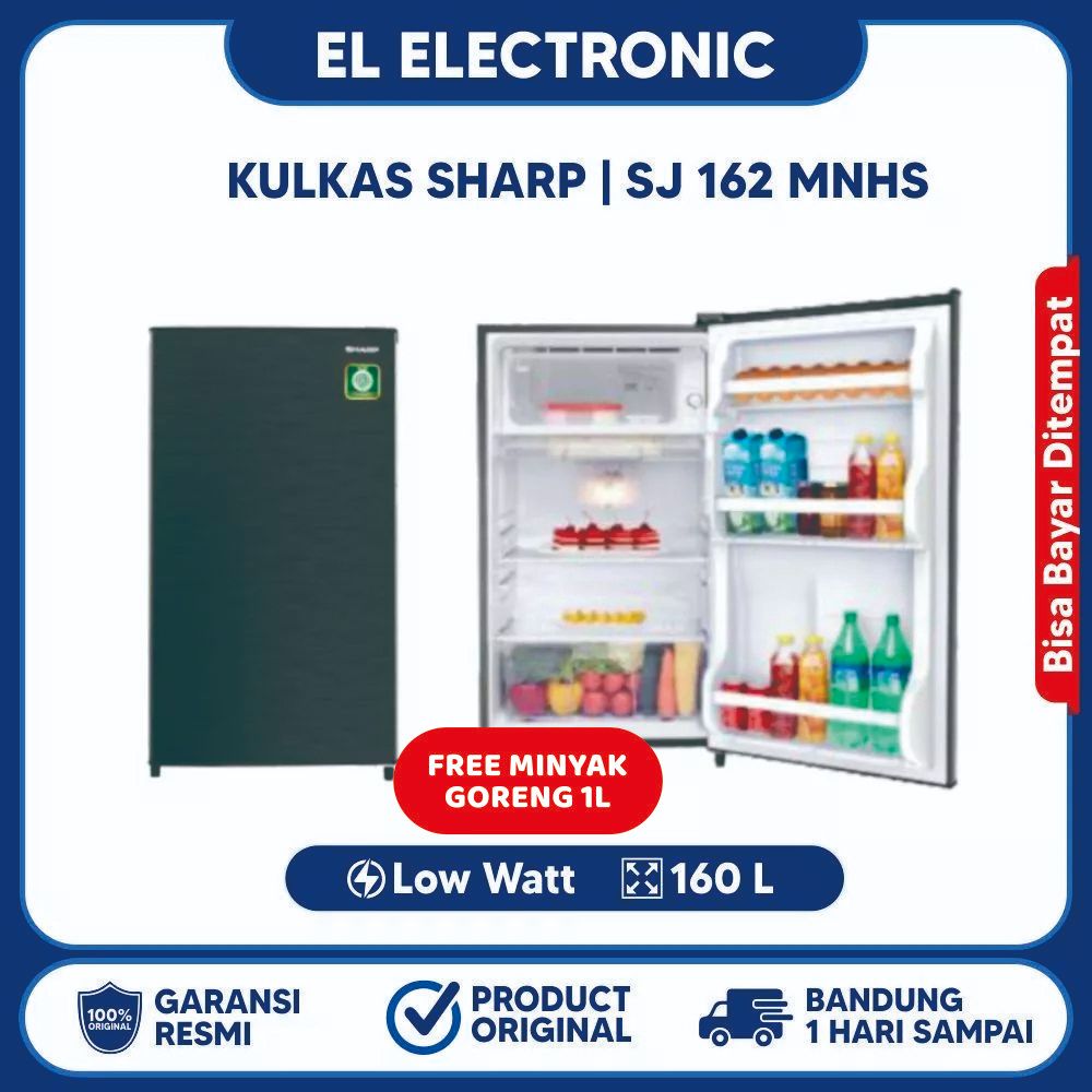 kulkas 1 pintu sharp lemari pendingin sharp tipe sjn 162