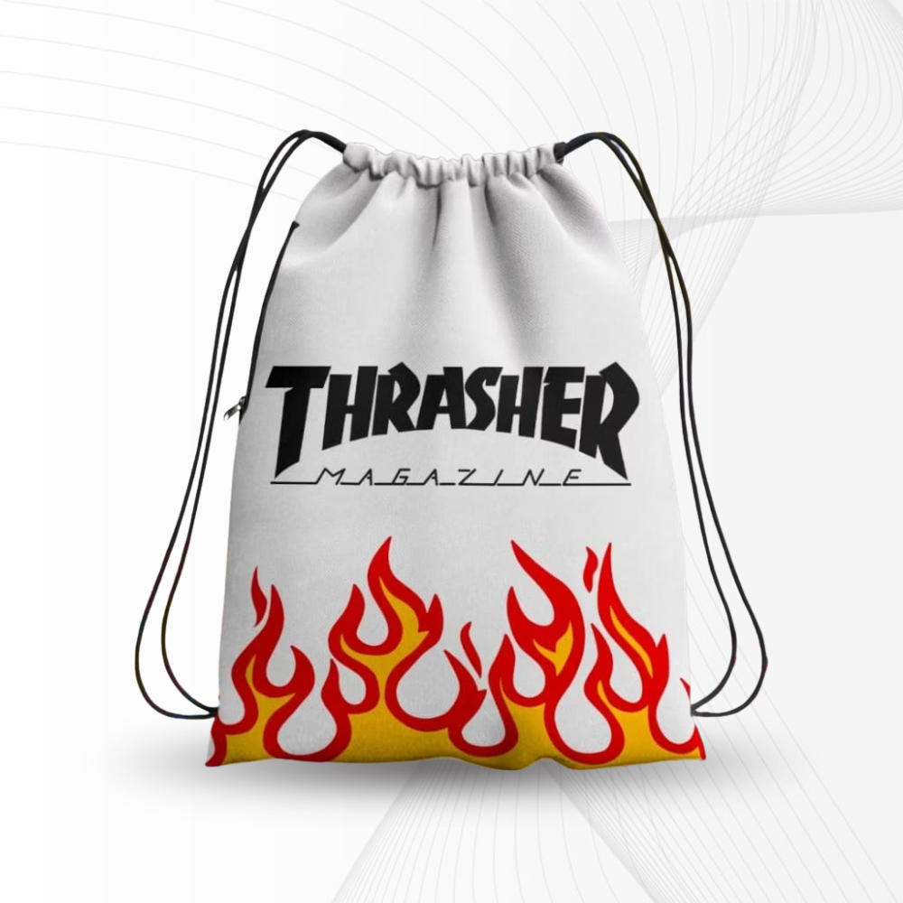 Tas Serut / String Bag Full Print THRASHER FIRE - THRASHER